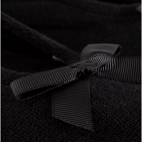 Totes Isotoner STRETCH TERRY BOW Womens Ballerina Slippers Black