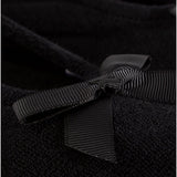 Totes Isotoner STRETCH TERRY BOW Womens Ballerina Slippers Black