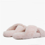 TOMS SUSIE Womens Faux Fur Mule Slippers Pink