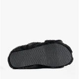 TOMS SUSIE Womens Faux Fur Mule Slippers Black