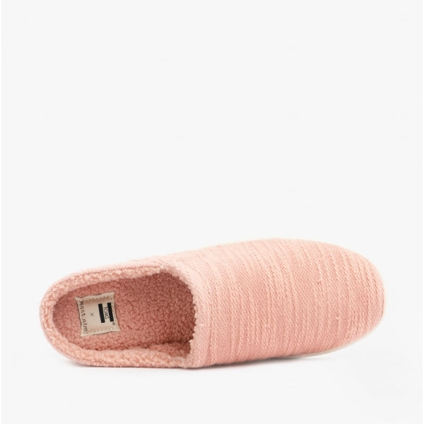 TOMS SAGE Womens Cotton Boucle Mule Slippers Pink
