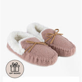 Totes Toasties FELT Womens Moccasin Slippers Pink