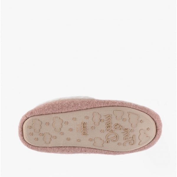 Totes Toasties FELT Womens Moccasin Slippers Pink
