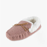 Totes Toasties FELT Womens Moccasin Slippers Pink