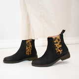 Hush Puppies STELLA Womens Leather Ankle Boots Black