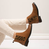 Hush Puppies STELLA Womens Leather Ankle Boots Tan