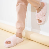 TOMS SUSIE Womens Faux Fur Mule Slippers Pink