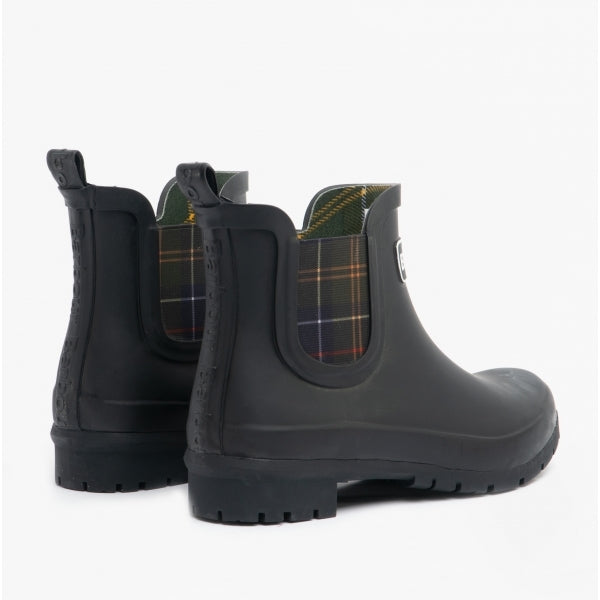 Barbour KINGHAM Womens Rubber Ankle Wellington Boots Black