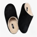FitFlop CHRISSIE SHEARLING Womens Suede Mule Slippers Black