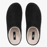 FitFlop CHRISSIE SHEARLING Womens Suede Mule Slippers Black