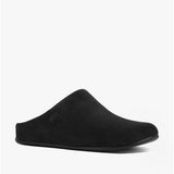 FitFlop CHRISSIE SHEARLING Womens Suede Mule Slippers Black
