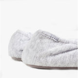 Totes Isotoner STRETCH TERRY BOW Womens Ballerina Slippers Grey