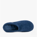 Totes Isotoner POPCORN TERRY Womens Mule Slippers Navy