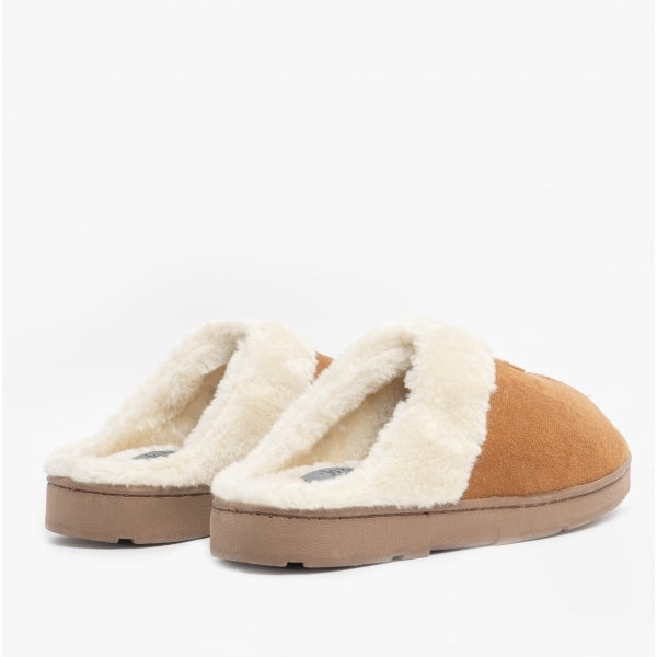 Jo & Joe SNUGGLE Womens Mule Slippers Cognac