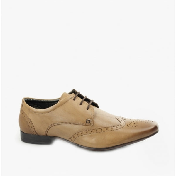 Silver Street London FLEET Mens Leather Pointed Brogues Tan