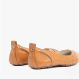 Hush Puppies JANESSA Womens Leather Casual Shoes Tan