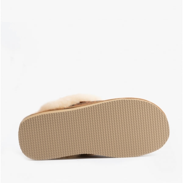 Shepherd JESSICA Womens Sheepskin Mules Chestnut/Leopard