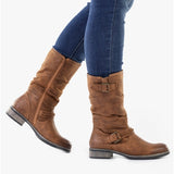 Rieker 98860-22 Womens Calf Length Boots Nut Brown