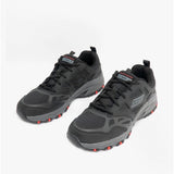 Skechers 237265/BKCC HILLCREST Mens Leather Overlay Trainers Black/Charcoal