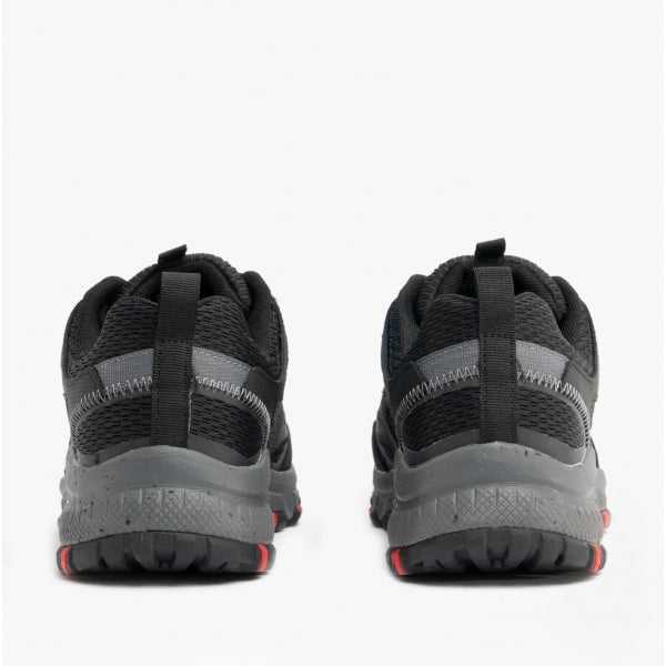 Skechers 237265/BKCC HILLCREST Mens Leather Overlay Trainers Black/Charcoal