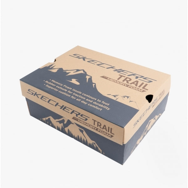 Skechers 237265/BKCC HILLCREST Mens Leather Overlay Trainers Black/Charcoal