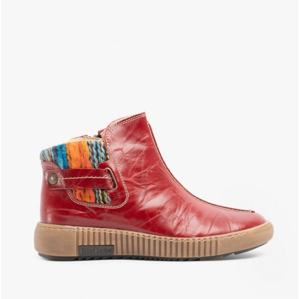 Josef Seibel MAREN 19 Womens Leather Ankle Boots Hibiscus/Combi