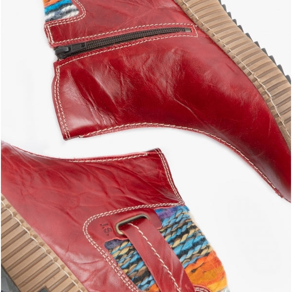 Josef Seibel MAREN 19 Womens Leather Ankle Boots Hibiscus/Combi