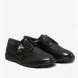 Silver Street London RUSKIN Mens Leather Derby Shoes Black