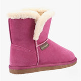 Hush Puppies ASHLEIGH Womens Suede Boot Slippers Rose