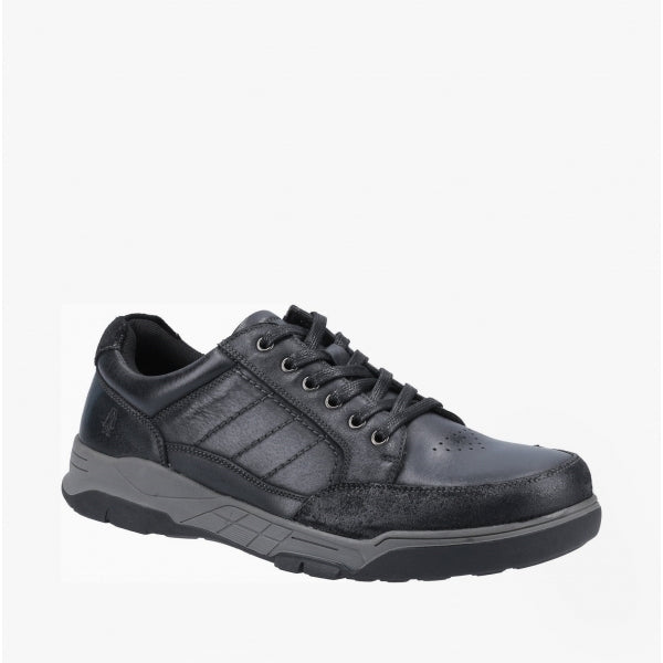 Hush Puppies FINLEY Mens Leather Casual Shoes Black