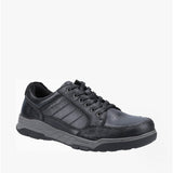 Hush Puppies FINLEY Mens Leather Casual Shoes Black