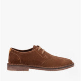 Hush Puppies SCOUT Mens Suede Leather Derby Shoes Tan