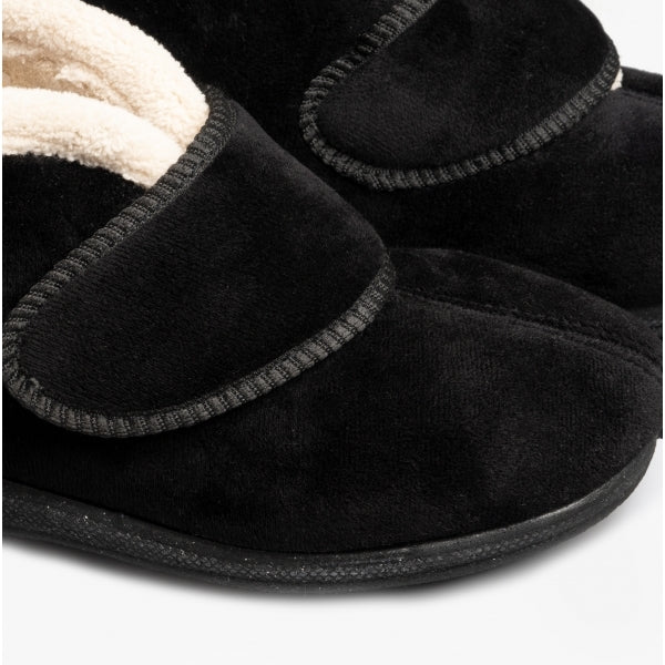 Fleet & Foster LEVITT Womens Boot Slippers Black