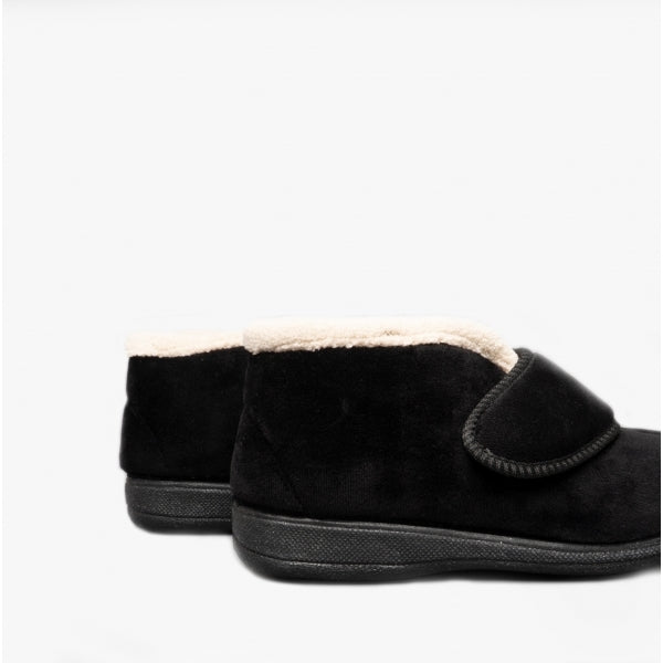 Fleet & Foster LEVITT Womens Boot Slippers Black