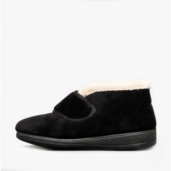 Fleet & Foster LEVITT Womens Boot Slippers Black