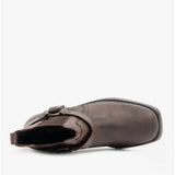 Woodland HARLEY Mens Leather Ankle Biker Cowboy Boots Brown