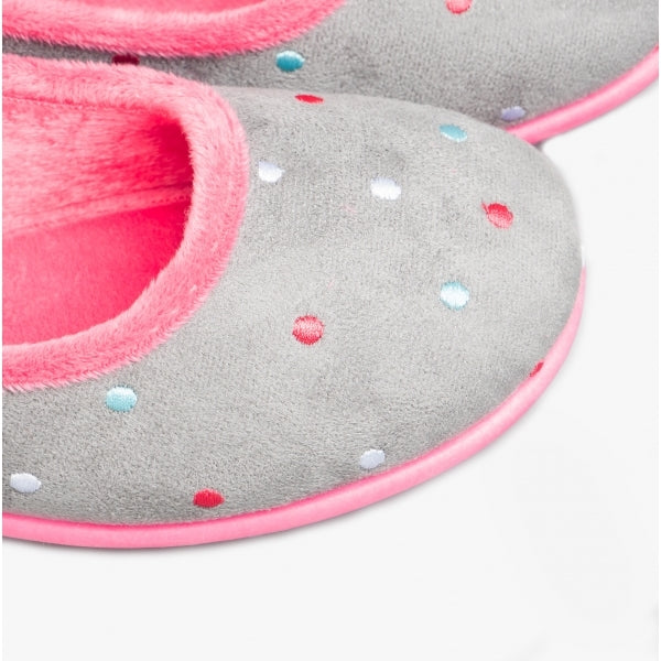 Sleepers ISLA Womens Full Slippers Grey/Fuchsia