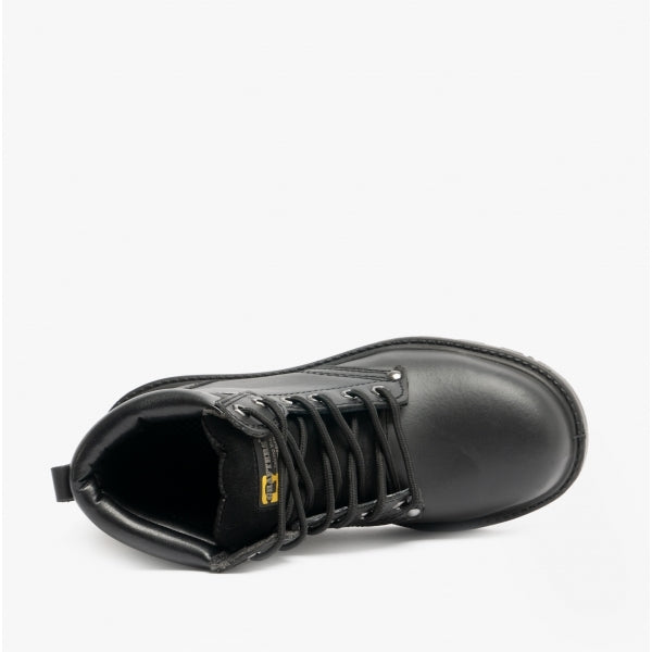 Grafters APPRENTICE Unisex Leather Safety Boots Black