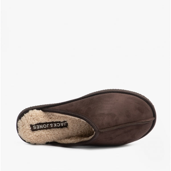 Jack & Jones DUDELY Mens Microfiber Mule Slippers Java