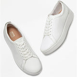 FitFlop RALLY Womens Leather Trainers Urban White