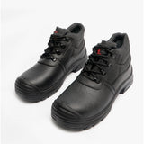 Grafters M9548A Mens Leather Super Wide Chukka Safety Boots Black