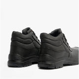 Grafters M9548A Mens Leather Super Wide Chukka Safety Boots Black