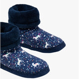 Joules JNR PADABOUT Girls Bootie Slippers Blue Horse