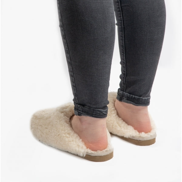 Shepherd JENNY Womens Sheepskin Mules Creme