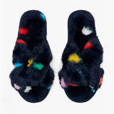 Joules MABELLE Womens Slider Slippers Navy Spot