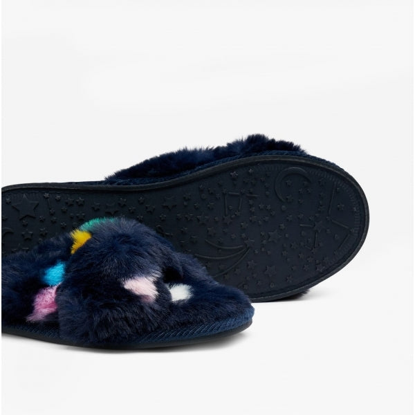 Joules MABELLE Womens Slider Slippers Navy Spot