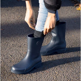 FitFlop WONDERWELLY SHORT Womens Rubber Wellington Boots Midnight Navy