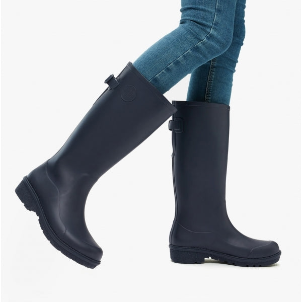 FitFlop WONDERWELLY TALL Womens Rubber Wellington Boots Midnight Navy