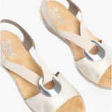 Rieker 624H6-60 Womens Sandals Gold