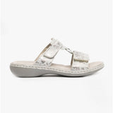 Rieker 659X6-80 Womens Sandals White Metallic
